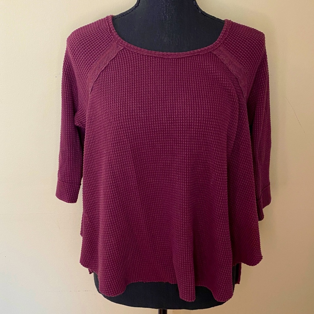Size S | Free People Hi-Lo Lace Back Shirt - Picture 1 of 14